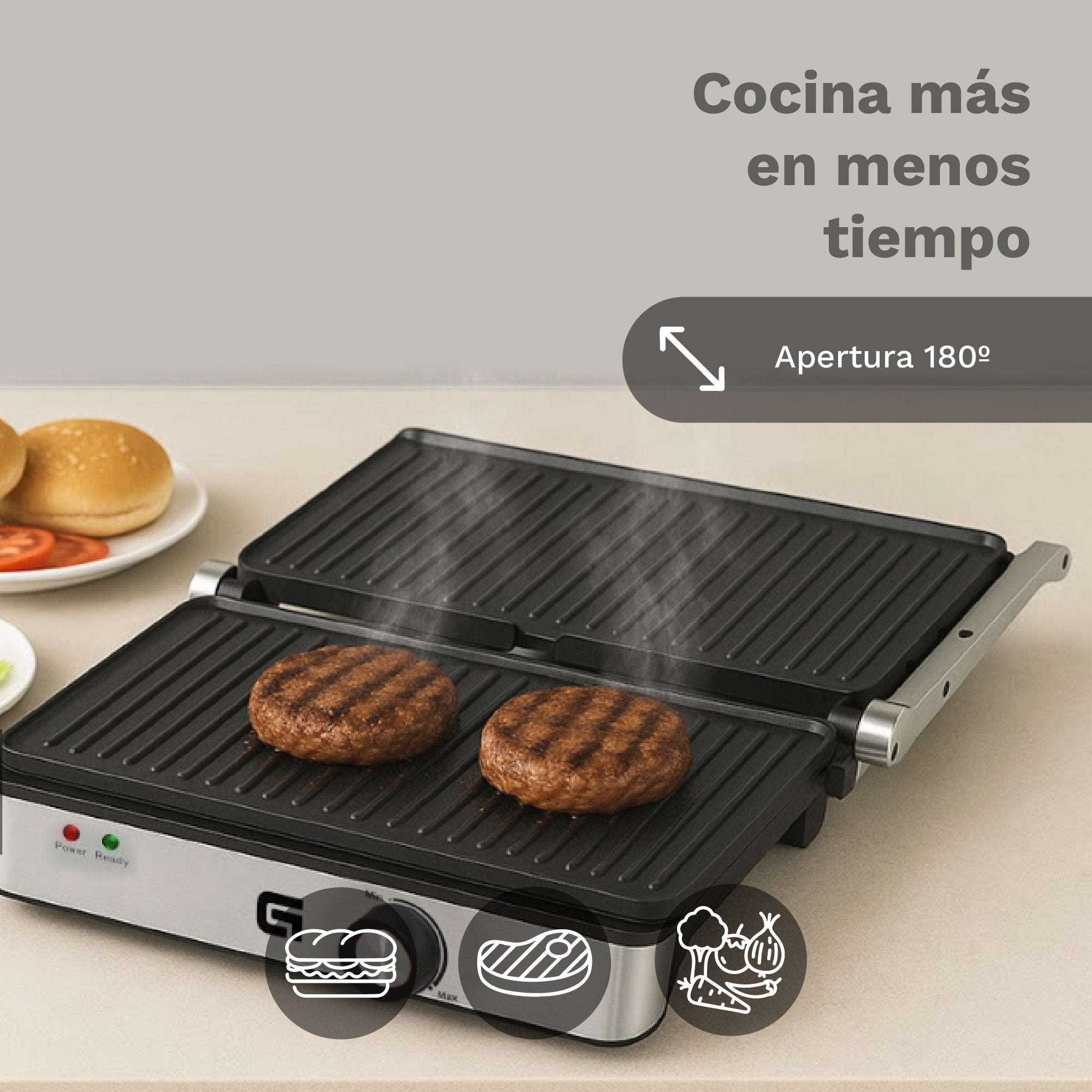 Grill Eléctrico Grunkel Grl-Extreme 2000w Tamaño 290*260mm