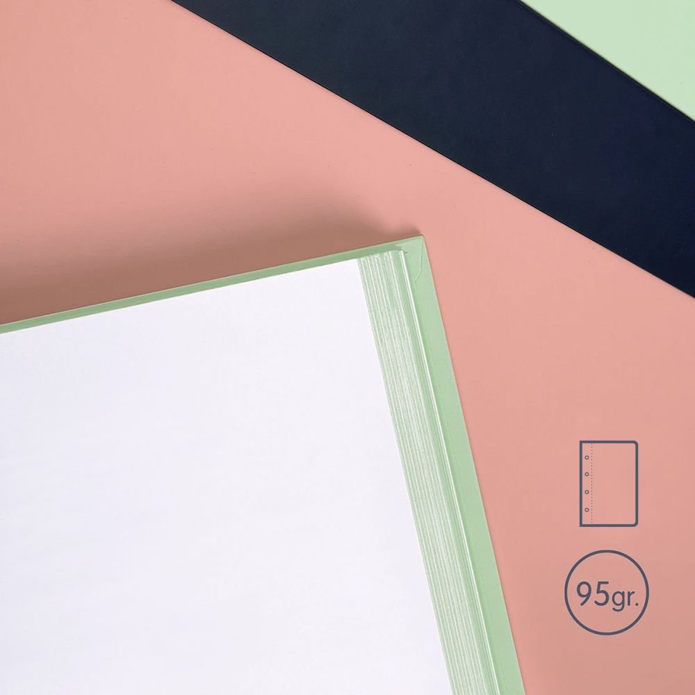 Milan Libreta Con Espiral A4 80 Hojas 95gr Papel Blanco Serie 1918 Pack 4 Colores Surtidos