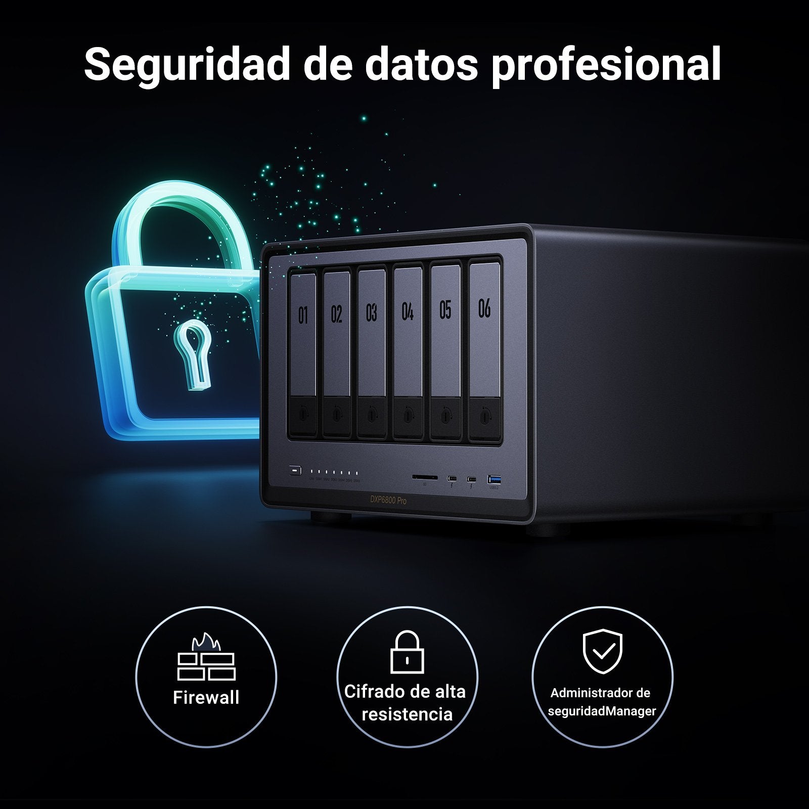 EAN 6941876228997 - Ugreen NASync DXP6800 Pro NAS Compacto Intel® Core™ i5 i5-1235U 8 GB DDR5 0 TB UGOS Pro Negro imagen 8