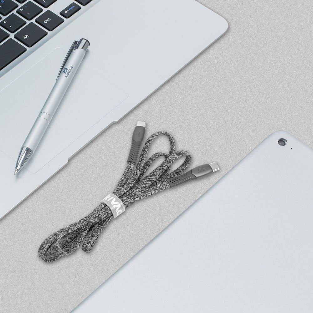 Cable Usb-C To Usb-C 1.2m/Grey Ps6105 Gr12 Rivacase