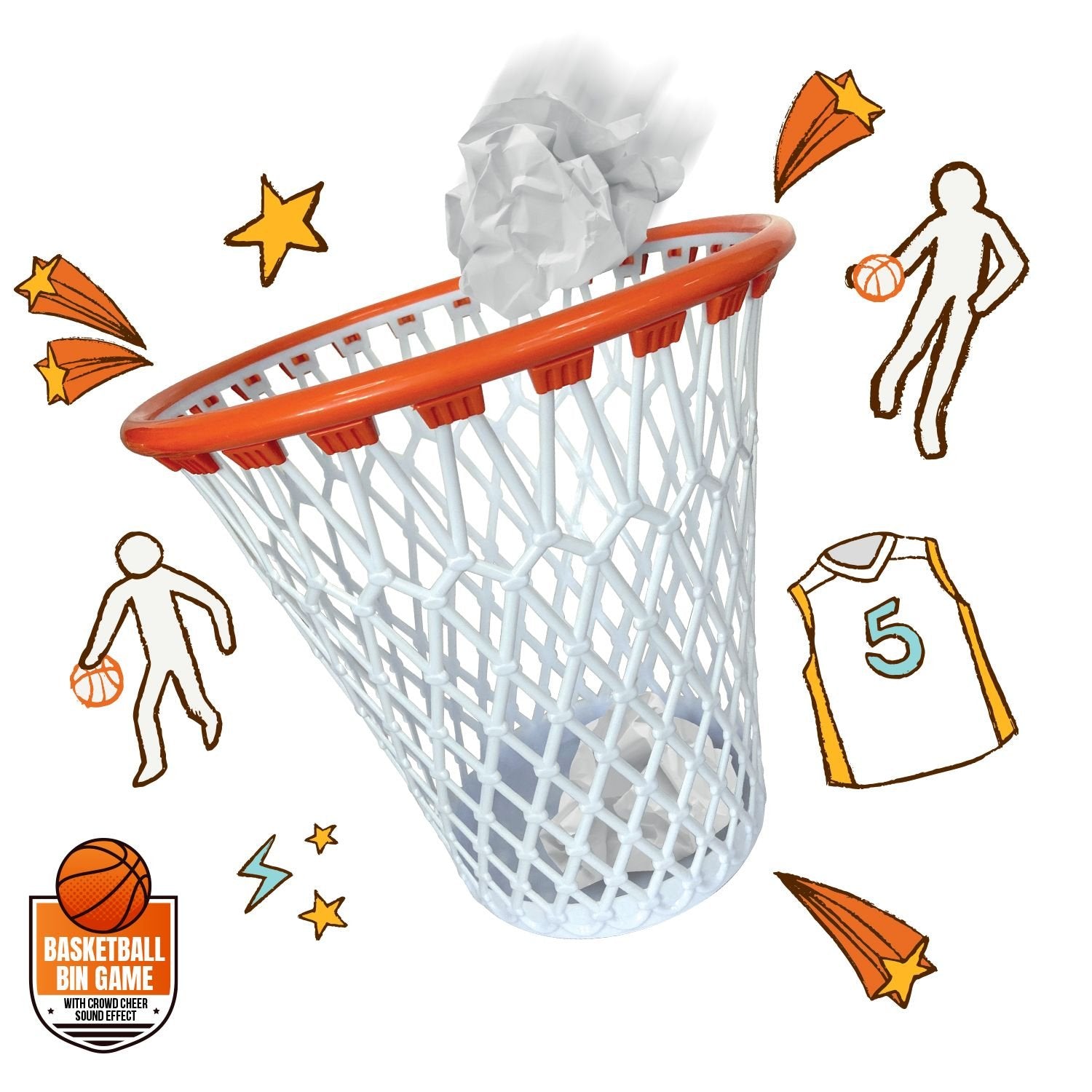 Mad Monkey - Mülleimer In Form Eines Basketballnetzes