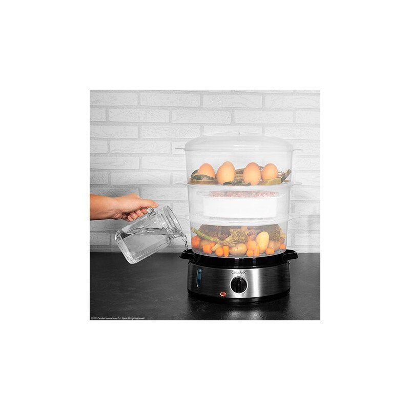 EAN 8435484041096 - Cecotec Vapovita 3000 Inox vaporizador Independiente 800 W Negro, Acero inoxidable, Transparente imagen 9