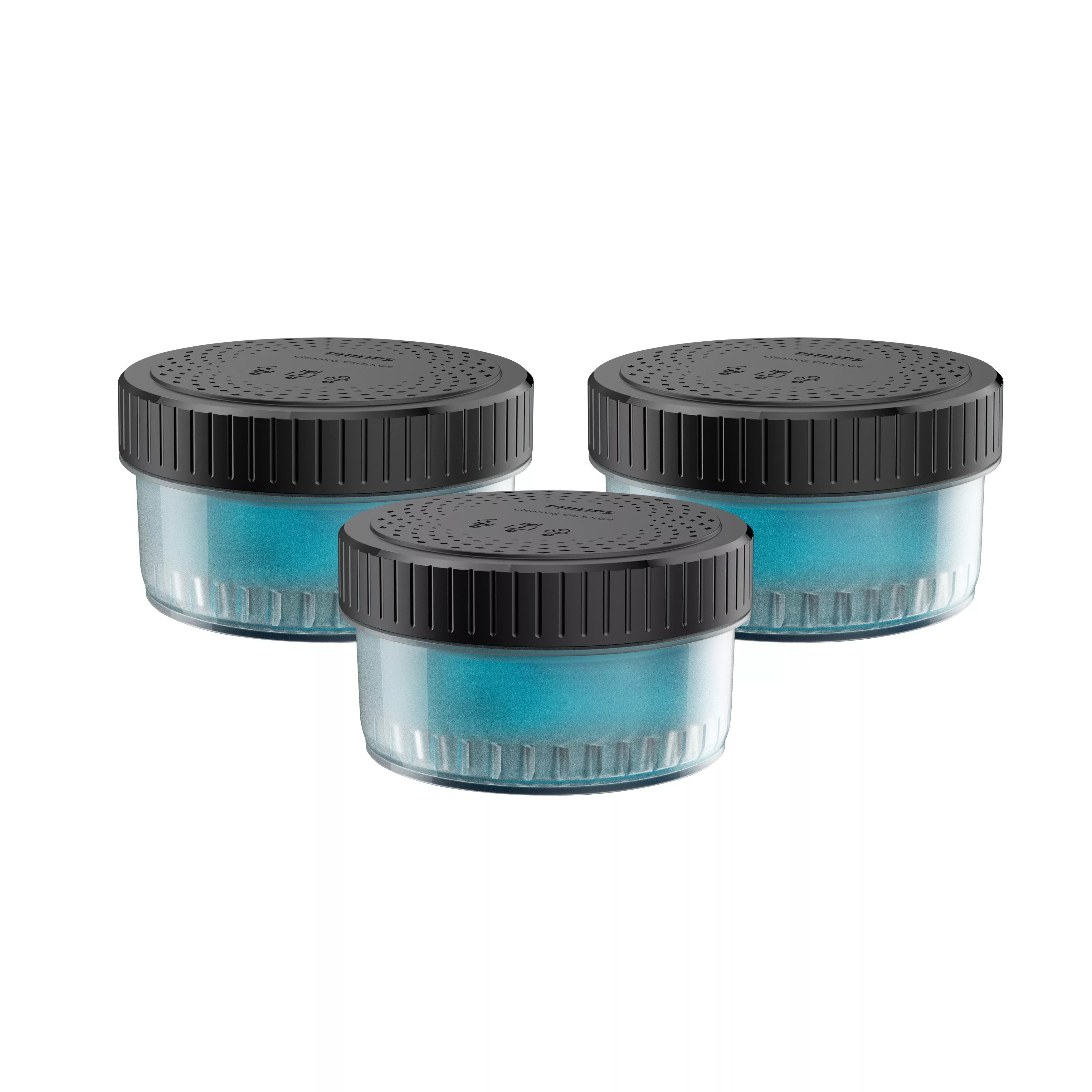 Philips Quick Clean Pod, Cartuchos De Recarga Para Afeitadora Electrica Hombre, Pack 3 Unidades, Fragancia Fresh, Cc13/50