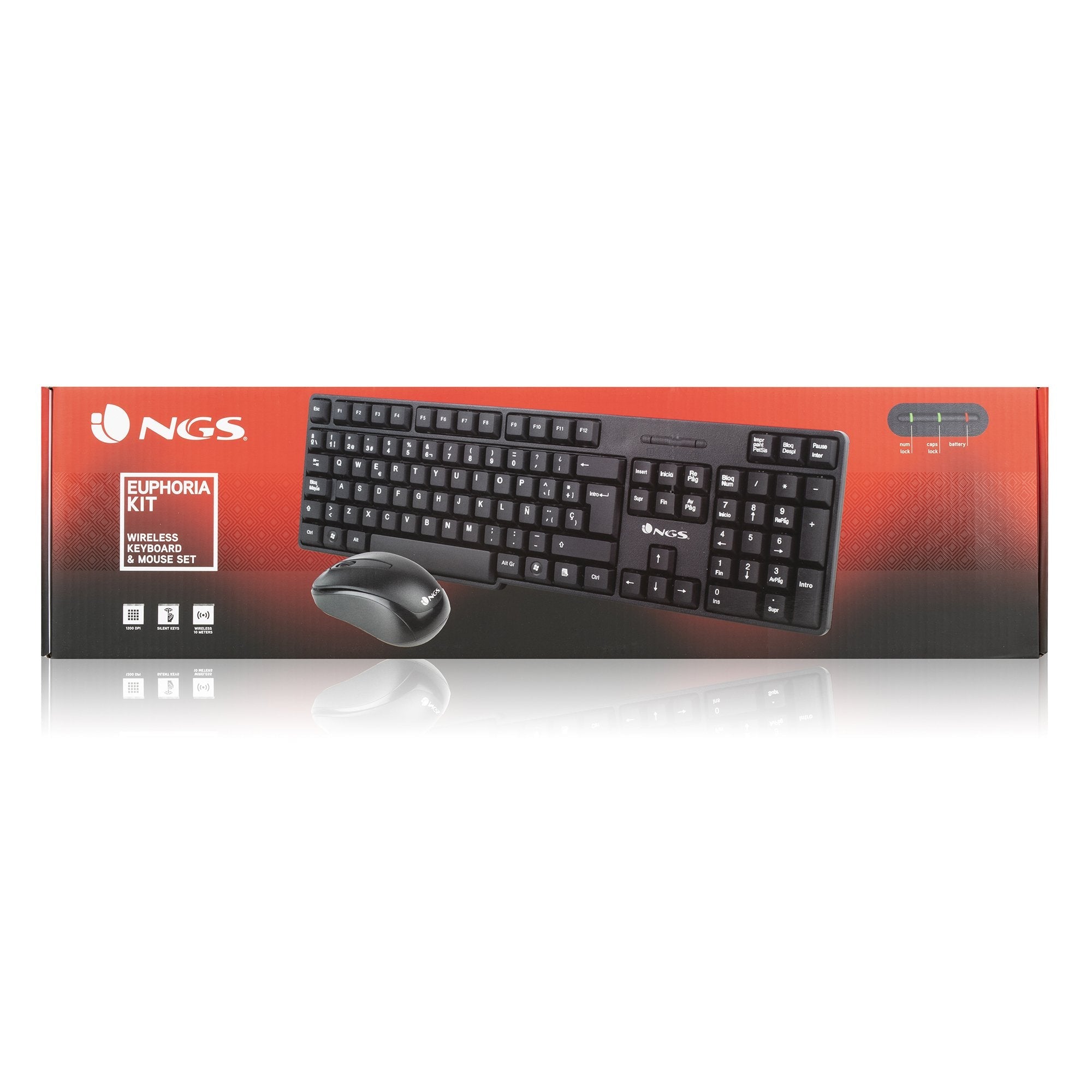 EAN 8435430619072 - NGS EUPHORIA KIT teclado Ratón incluido Universal RF inalámbrico QWERTY Inglés Negro imagen 9