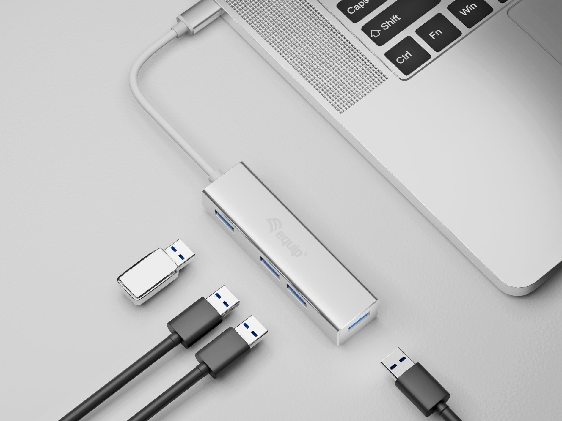 EAN 4015867225646 - Equip 128958 hub de interfaz USB 3.2 Gen 1 (3.1 Gen 1) Type-C 5000 Mbit/s Plata imagen 3