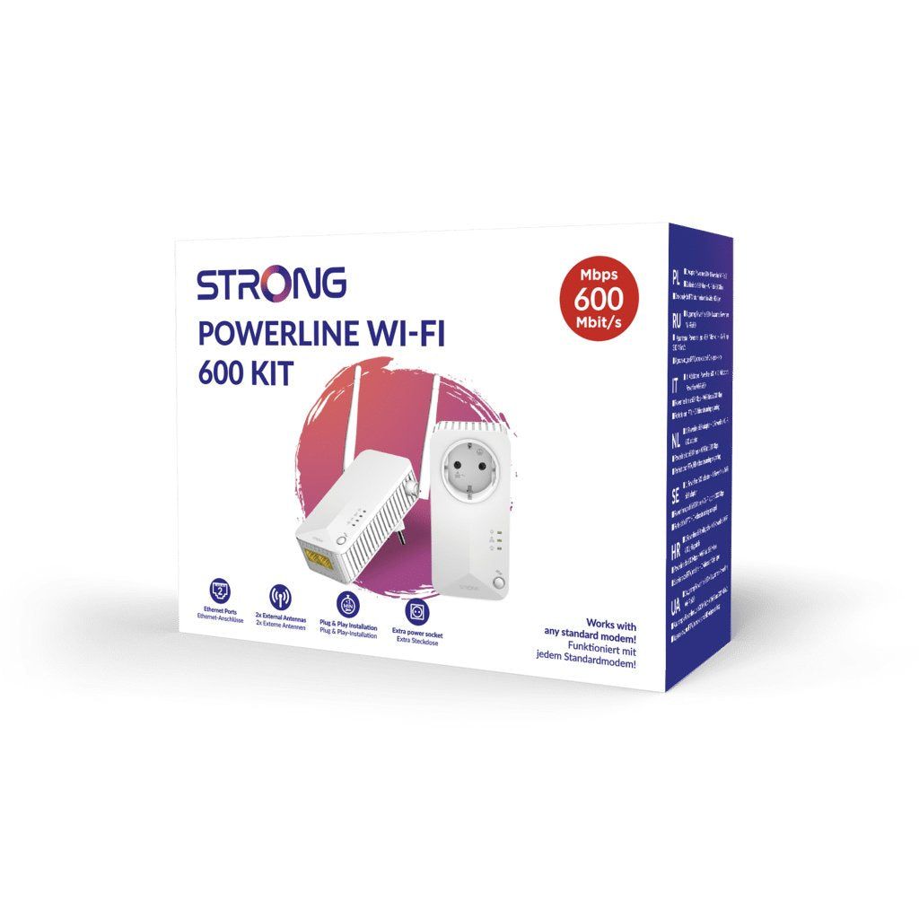 EAN 9120072375248 - Strong Powerline Wi-Fi 600 Kit 600 Mbit/s Ethernet Wifi Blanco imagen 5
