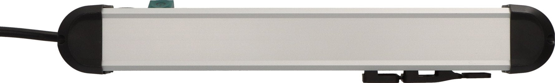 Regleta Brennenstuhl Premium-Alu-Line De 6 Contactos (Negro/Plata, 3 Metros, Con Interruptor De Seguridad)