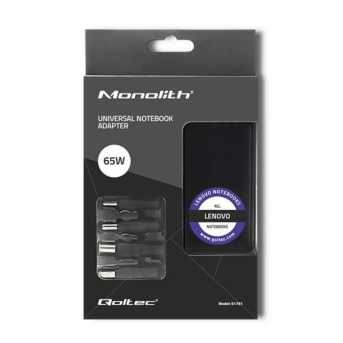 EAN 5901878517612 - Qoltec 51761 adaptador e inversor de corriente Interior 65 W Negro imagen 3