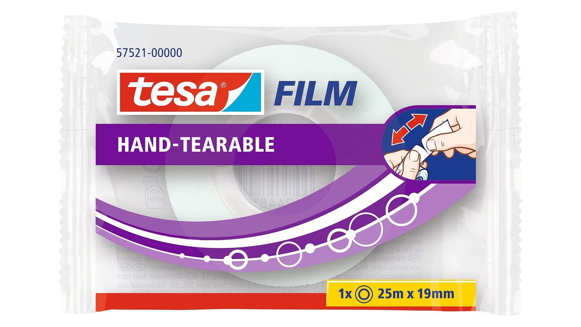 EAN 4042448096425 - TESA 57521-00000-01 cinta adhesiva Apto para uso en interior 25 m Polipropileno (PP) Transparente imagen 2