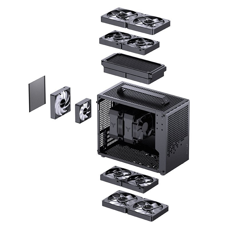 Jonsplus Z20 Micro-Atx Carcasa, Con Tragegriff - Negro