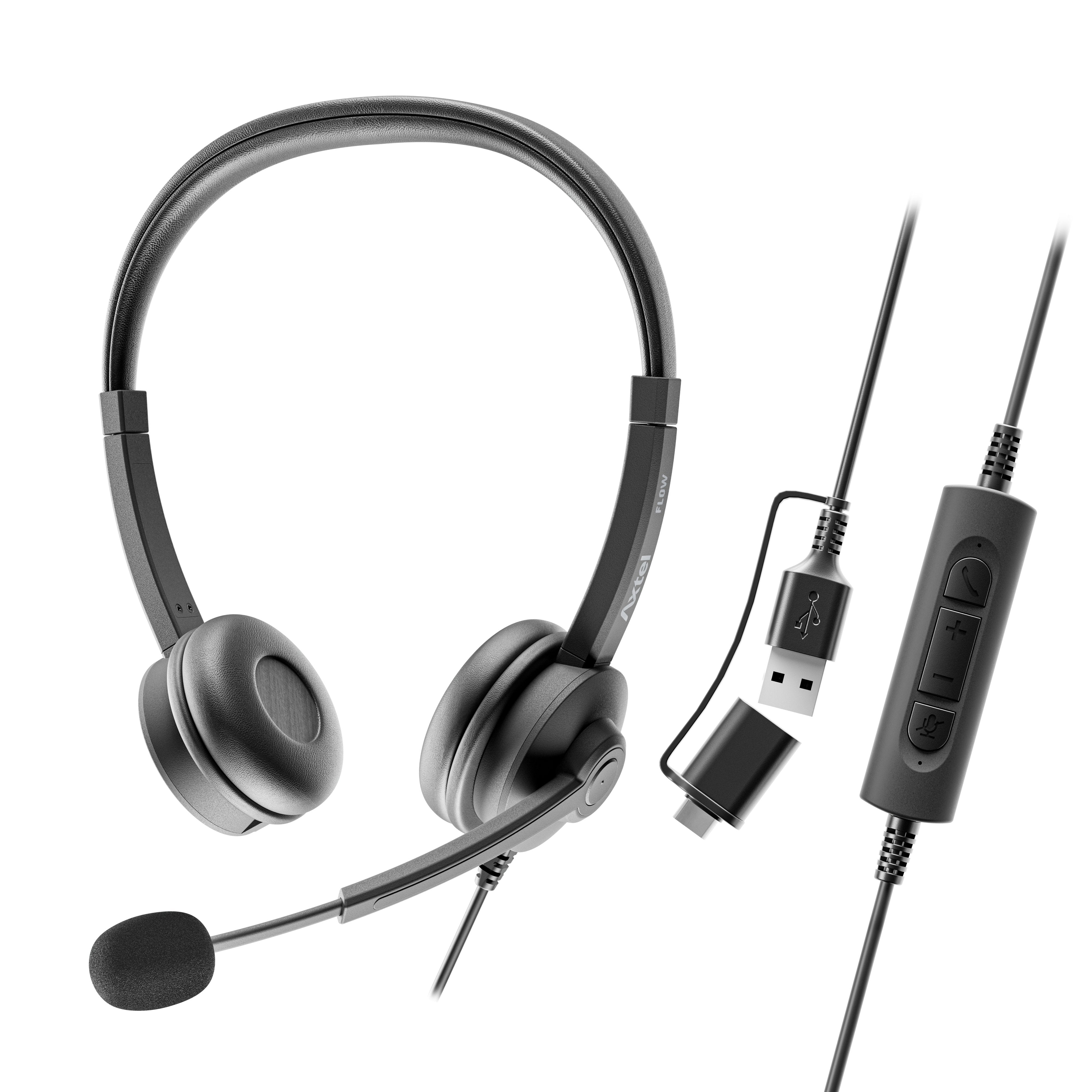 EAN 5901986764274 - Axtel AXH-FLOWUCDC auricular y casco Auriculares Alámbrico Diadema Oficina/Centro de llamadas USB Type-C imagen 3
