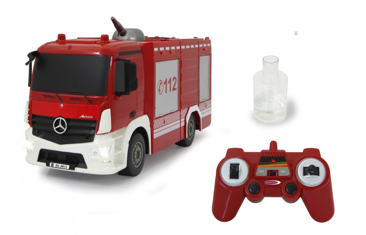 Jamara Fire Fighter Mercedes-Benz Antos Camión De Bomberos Motor Eléctrico 1:26, Radiocontrol