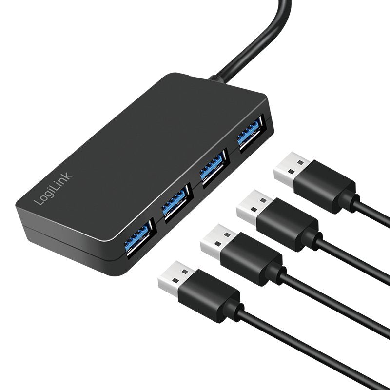 EAN 4052792067866 - LogiLink UA0396 hub de interfaz USB 3.2 Gen 1 (3.1 Gen 1) Type-A 5000 Mbit/s Negro imagen 3