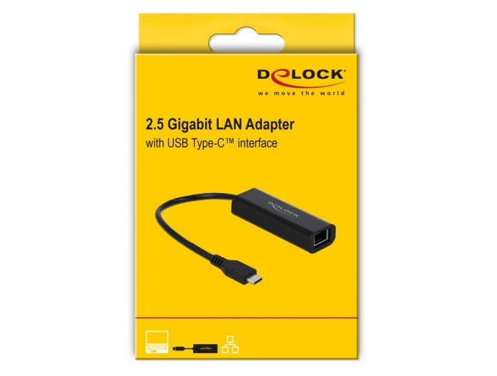 Delock 66298 Adaptador Usb-C > Rj45 2,5 Gigabit Lan 5000 Mbit/S