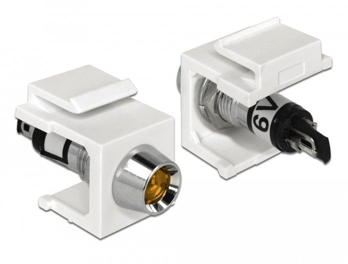 Delock Led Keystone Naranja De 6 V, Blanco