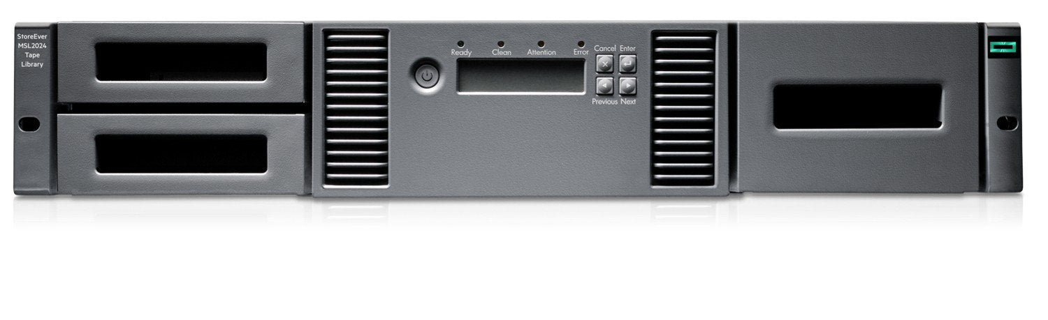 Hpe Storage Msl2024 Tape Library 1x Msl Lto-8 Sas Drive 15x Lto-8 30tb Data Cartridges