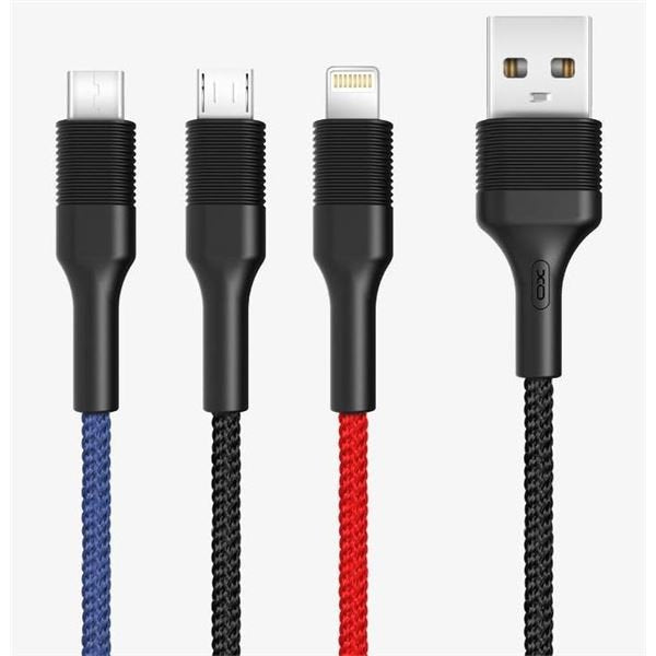 EAN 6920680899012 - PINBOX XONB54BK cable USB USB 2.0 1,2 m USB A USB C/Micro-USB B/Lightning Negro imagen 3