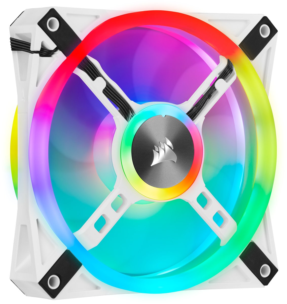 Case Acc Fan 12cm Corsair Ql120wh Rgb 3pcs Rgb Pwm 1500rpm 71m³/H 26dba 4pin Triple Pack White