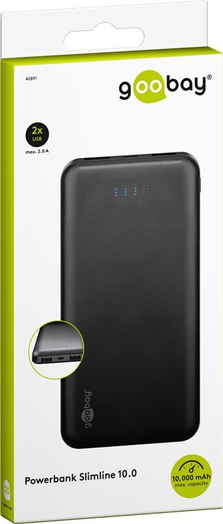 EAN 4040849408915 - Goobay 40891 batería externa Polímero de litio 10000 mAh Negro imagen 7
