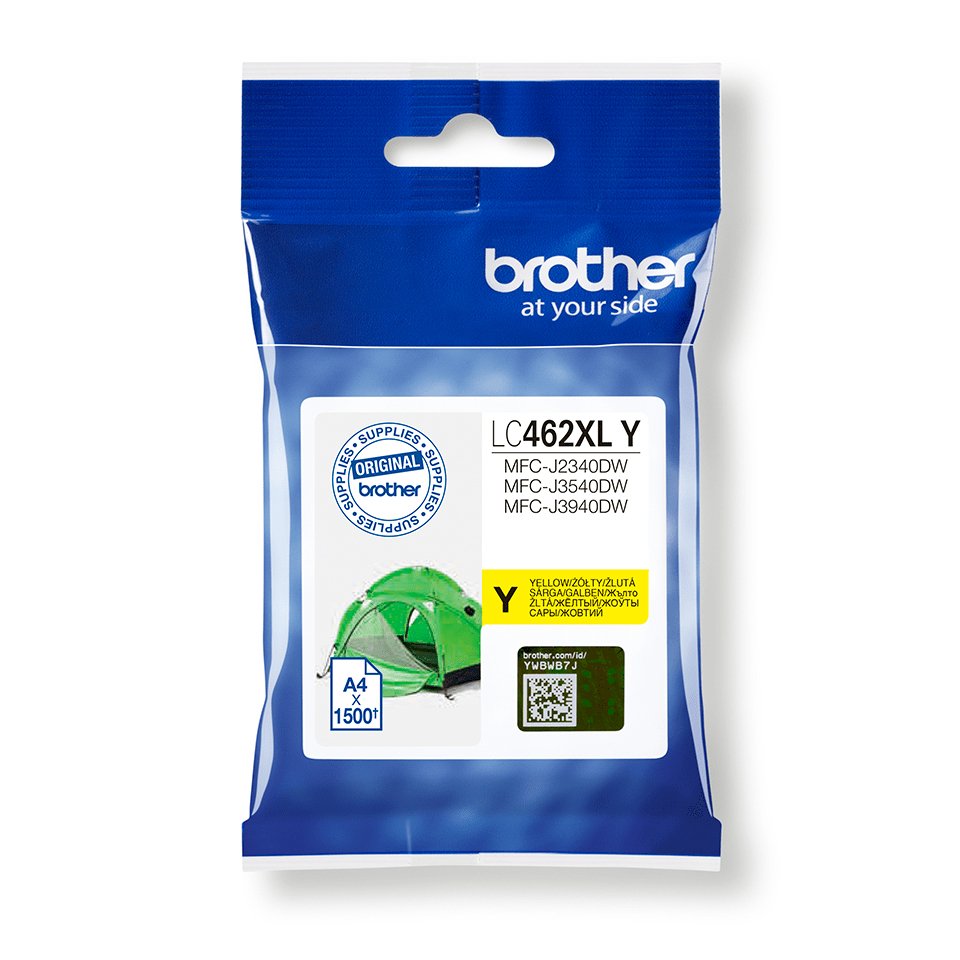 EAN 4977766816267 - Brother LC462XLY cartucho de tinta 1 pieza(s) Original Alto rendimiento (XL) Amarillo imagen 1