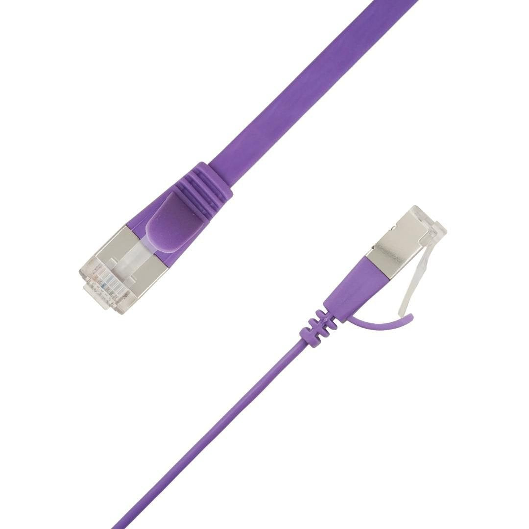 Flat U/Ftp Cat6a Purple 4m Awg 32/7, Pvc, 1 85x6mm Stp-Fl6a-00400-Pu