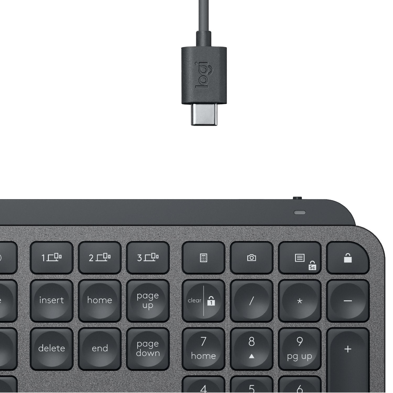 Teclado Ingles Logitech Mx Keys Rf Wireless + Bluetooth Qwerty Internacional De Ee.Uu. Grafito