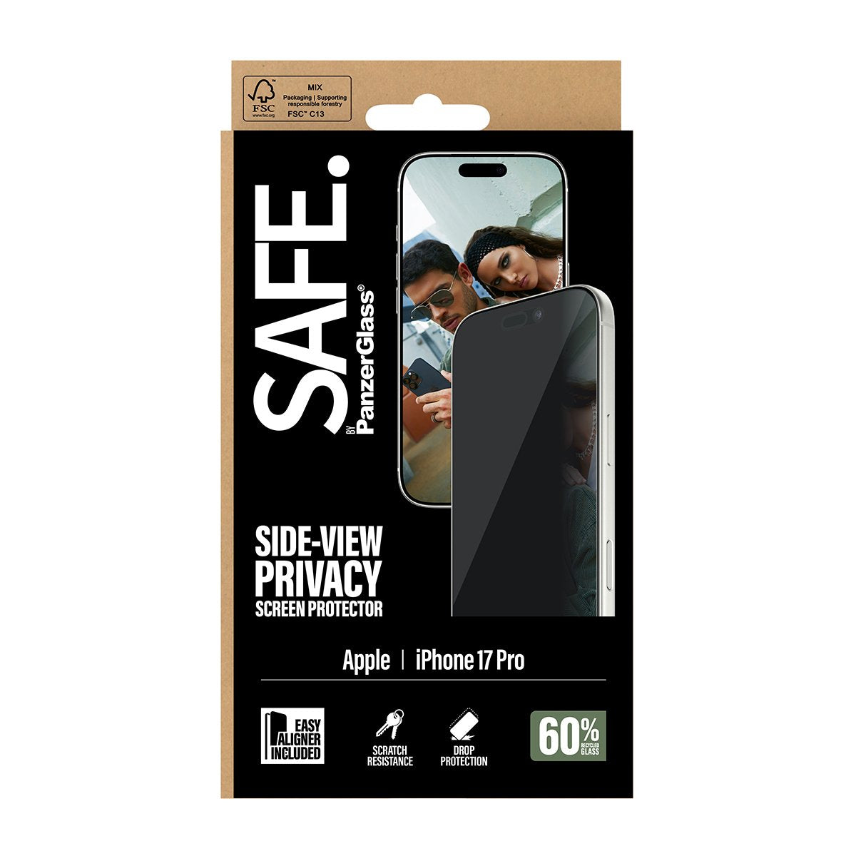 EAN 5715685028052 - PanzerGlass SAFE. by ® Privacy Screen Protector iPhone 17 Pro | Ultra-Wide Fit w. EasyAligner Protector d imagen 3