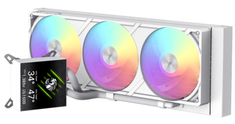 Gamemax Cpu Liquid Cooler Glacier 360 Lcd White