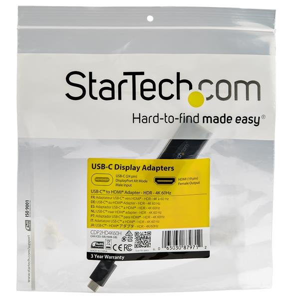 EAN 0065030879712 - StarTech.com CDP2HD4K60H Adaptador gráfico USB 3840 x 2160 Pixeles imagen 6