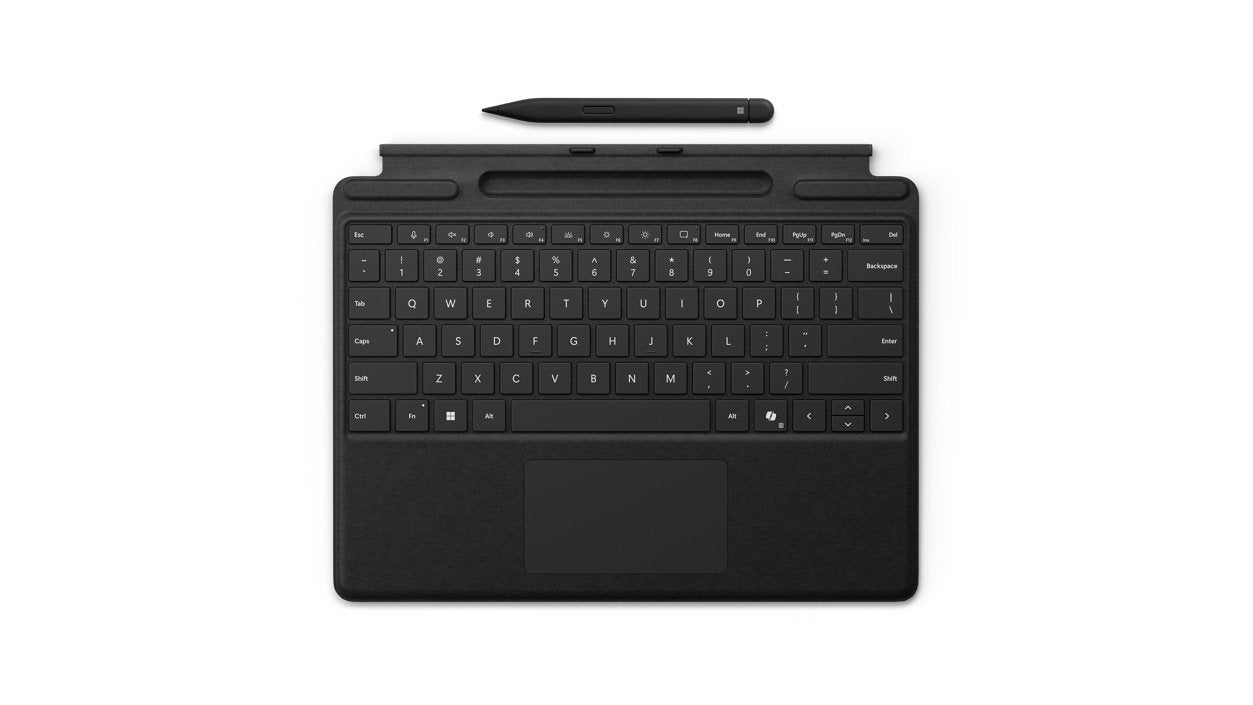 EAN 0196388356270 - Microsoft Surface Pro Keyboard with Slim Pen for Business AZERTY Francés Microsoft Cover port Negro imagen 1