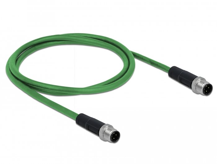Delock Netzwerkcable M12 D-Kodiert 4 Pin Stecker Zu Stecker Tpu 1 M