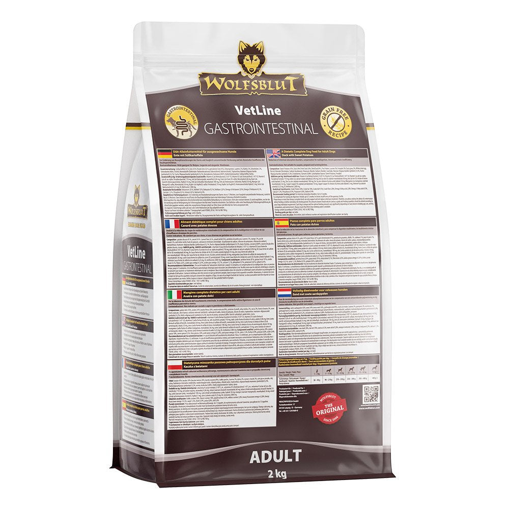 EAN 4260603786541 - Wolfsblut VetLine Gastrointestinal 2 kg Adulto Pato, Batata imagen 2