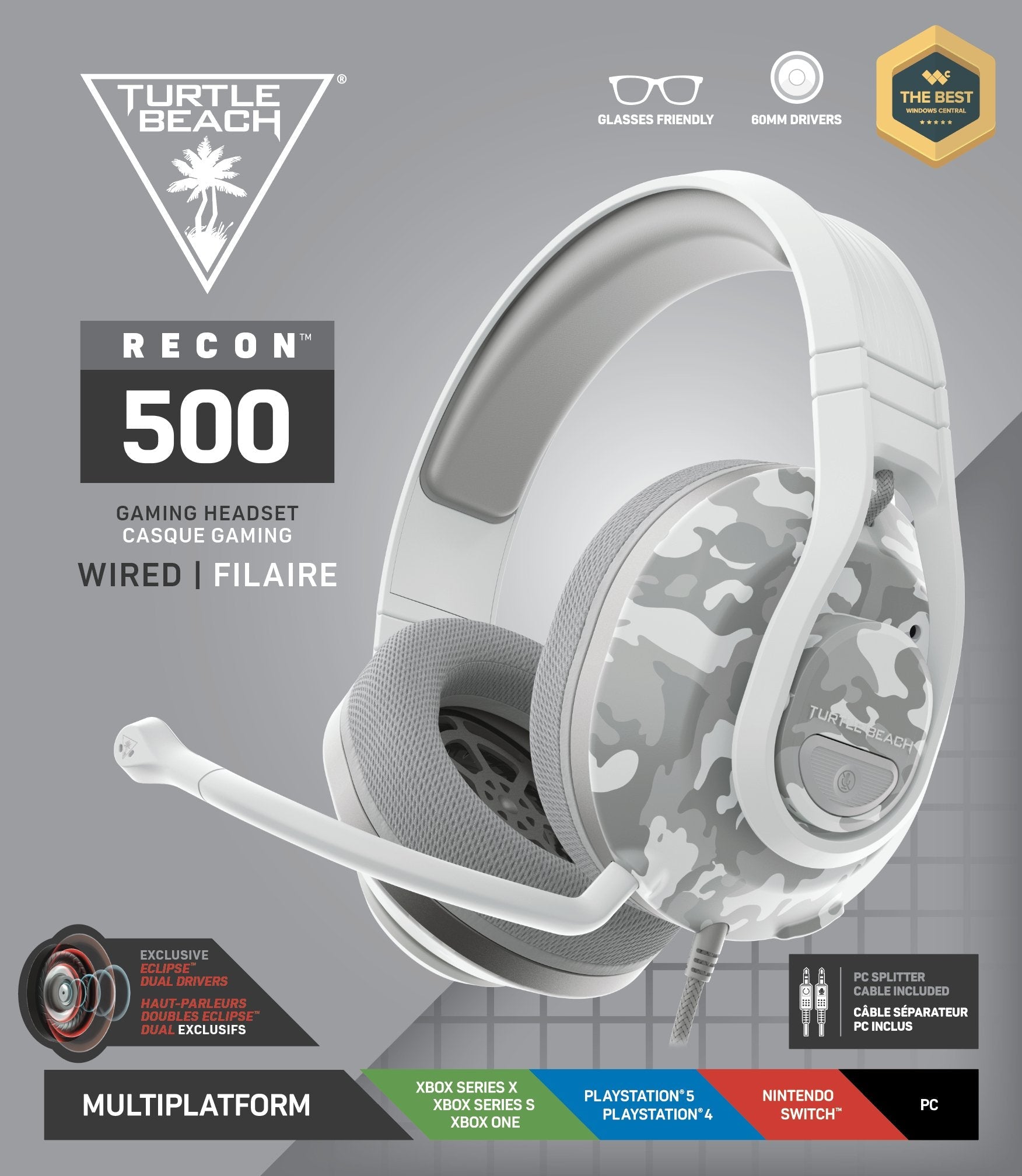 Auriculares Para Juegos Turtle Beach Recon 500 Arctic Camor