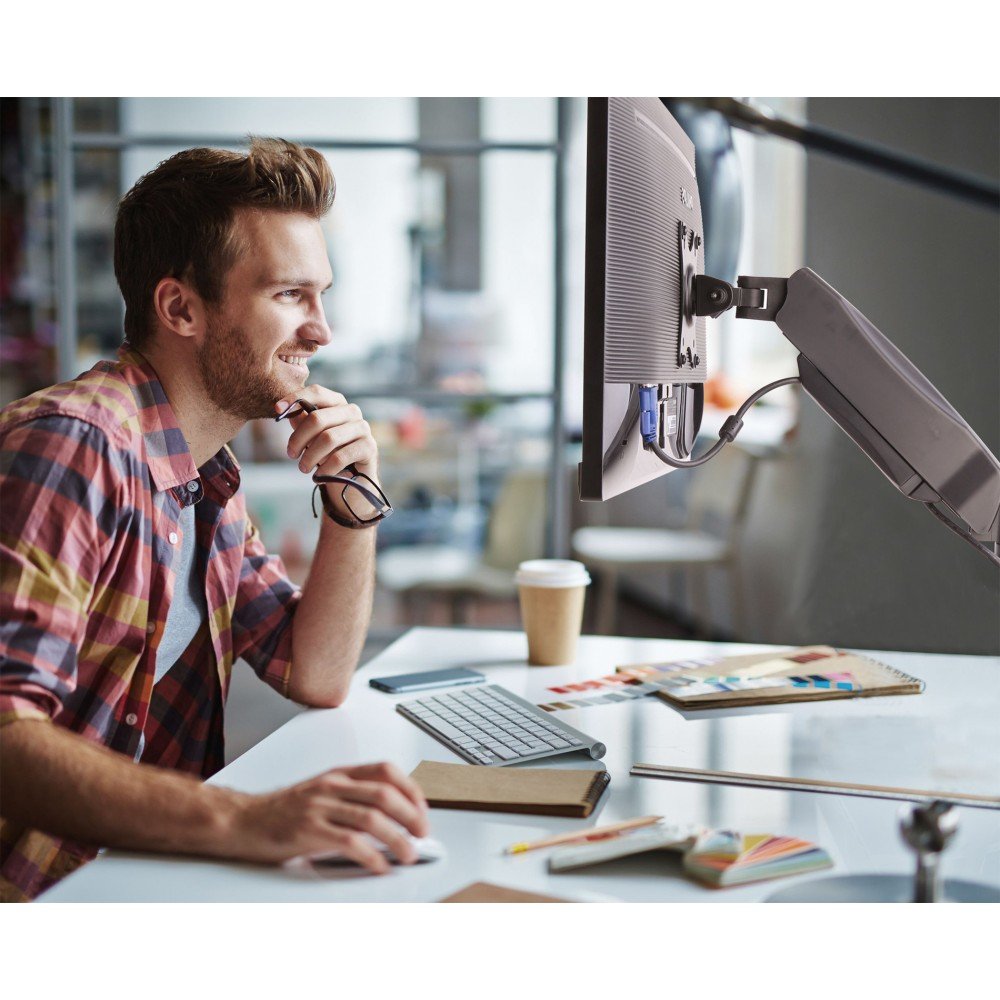 EAN 8051128102857 - Techly ICA-LCD 514 soporte para monitor 68,6 cm (27") Escritorio Negro imagen 10