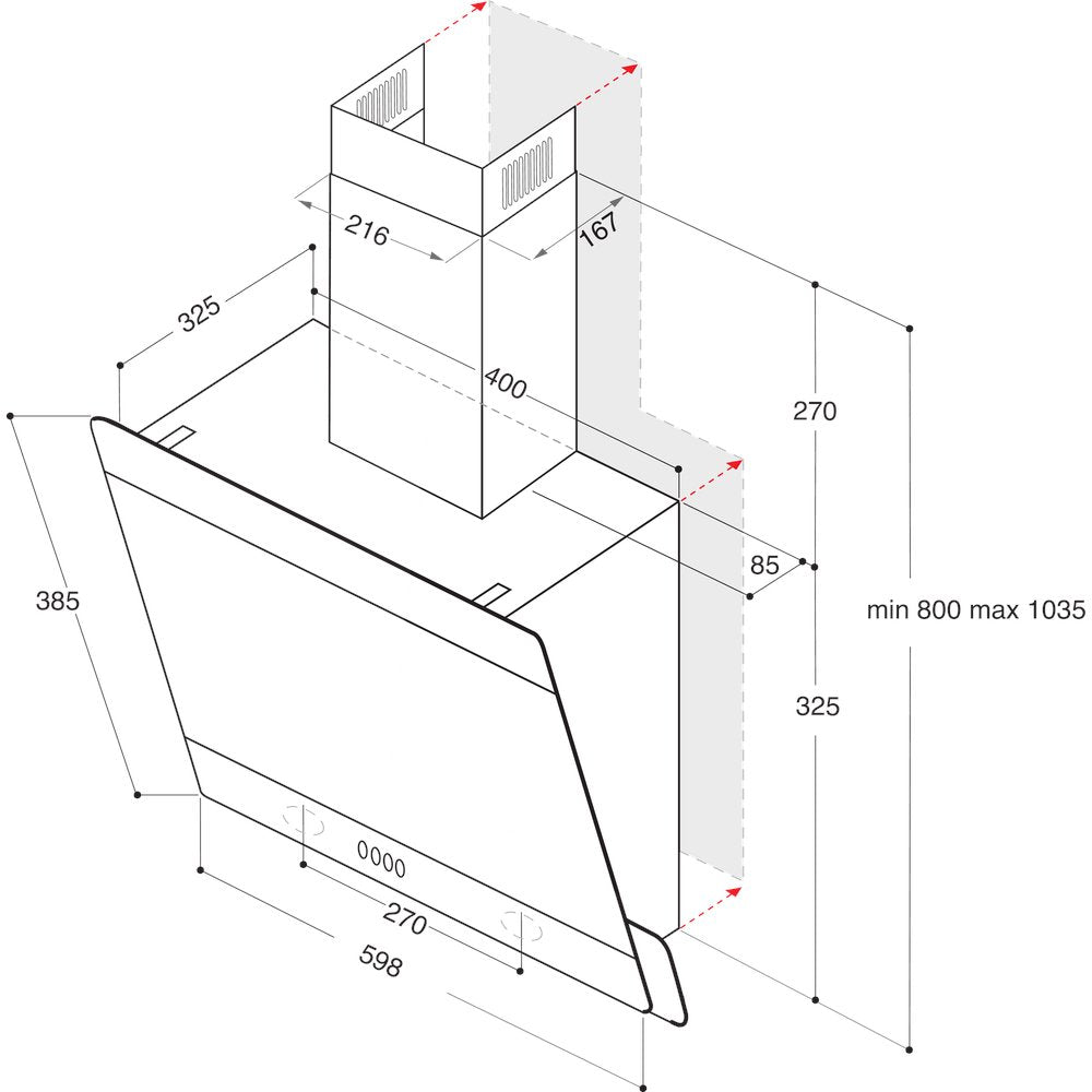 EAN 8003437621383 - Whirlpool AKR 65F LM K De pared Negro 375 m³/h imagen 2