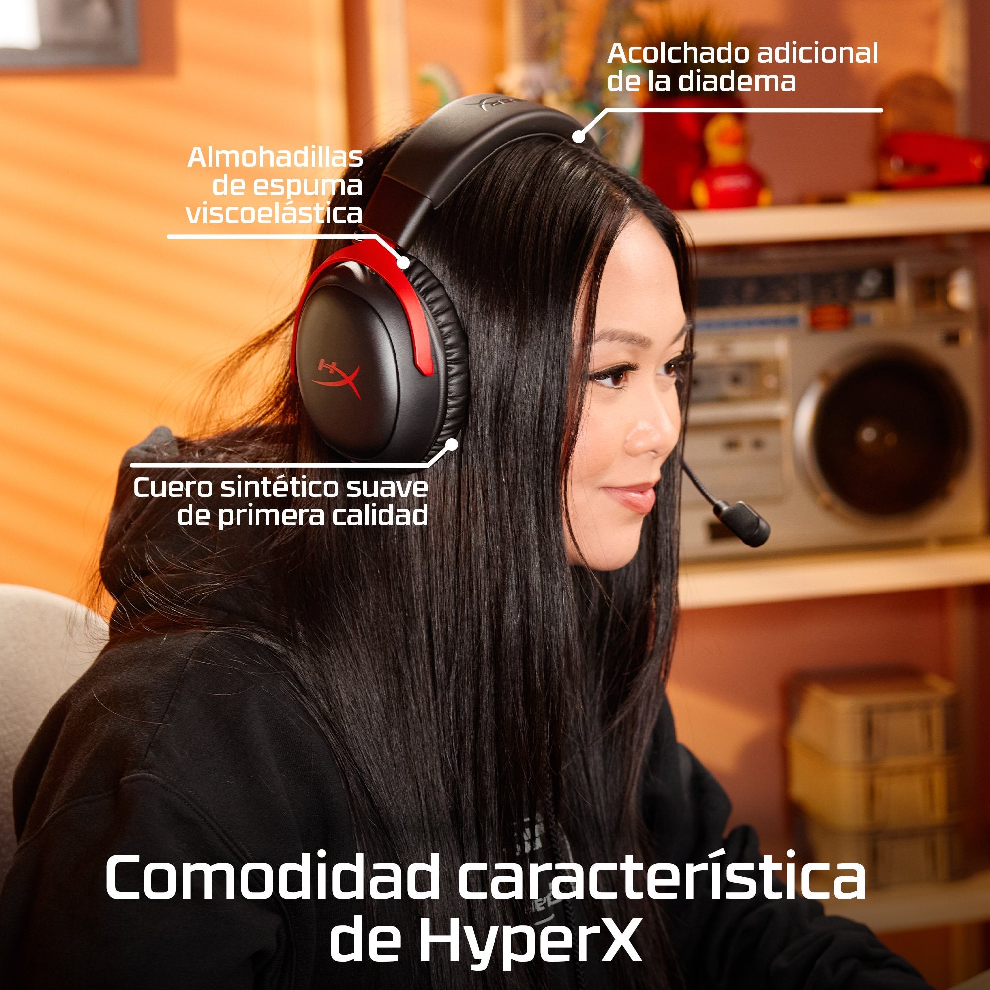 EAN 0198415435569 - HyperX Cloud III S Wireless Black-Red Gaming Headset Inalámbrico Diadema Juego Bluetooth imagen 8