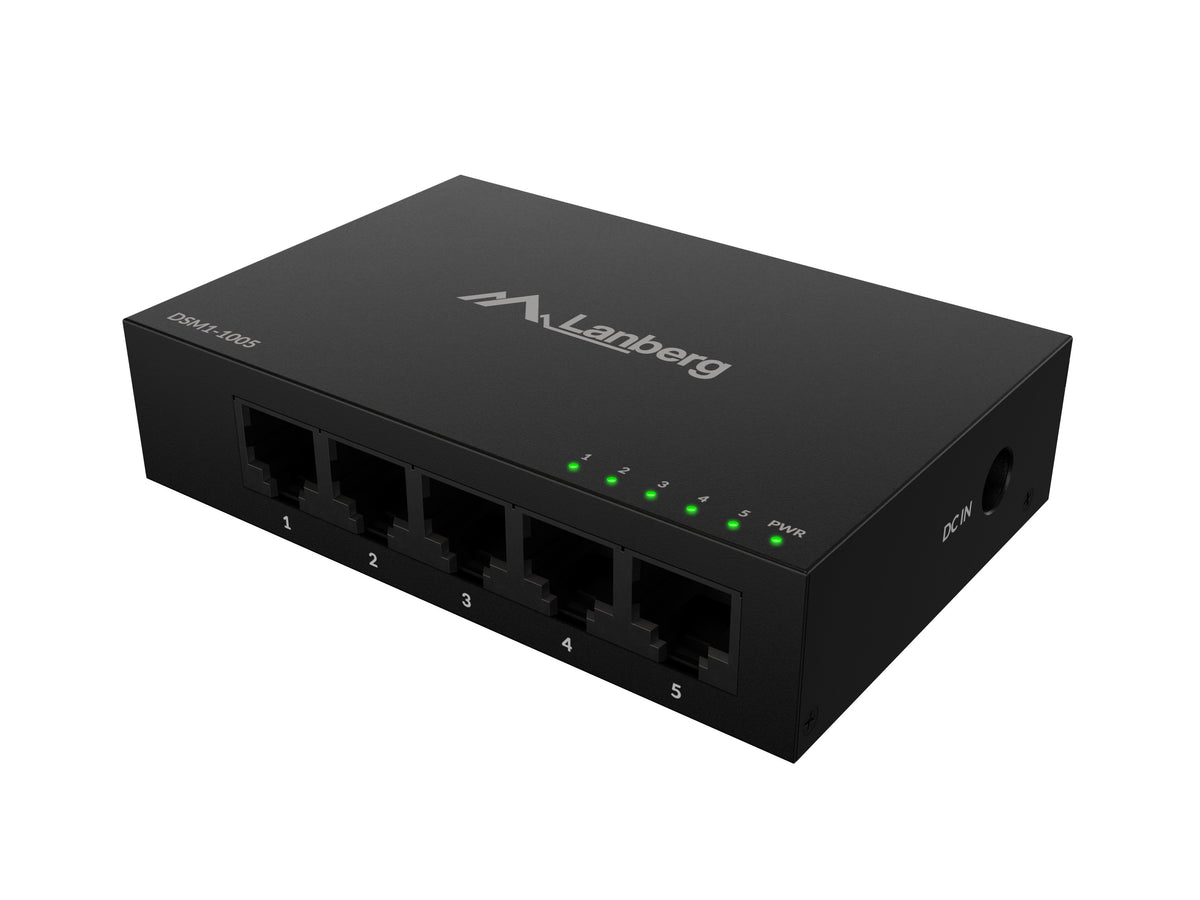 EAN 5901969447750 - Lanberg DSM1-1005 switch No administrado Gigabit Ethernet (10/100/1000) Escritorio Negro imagen 1