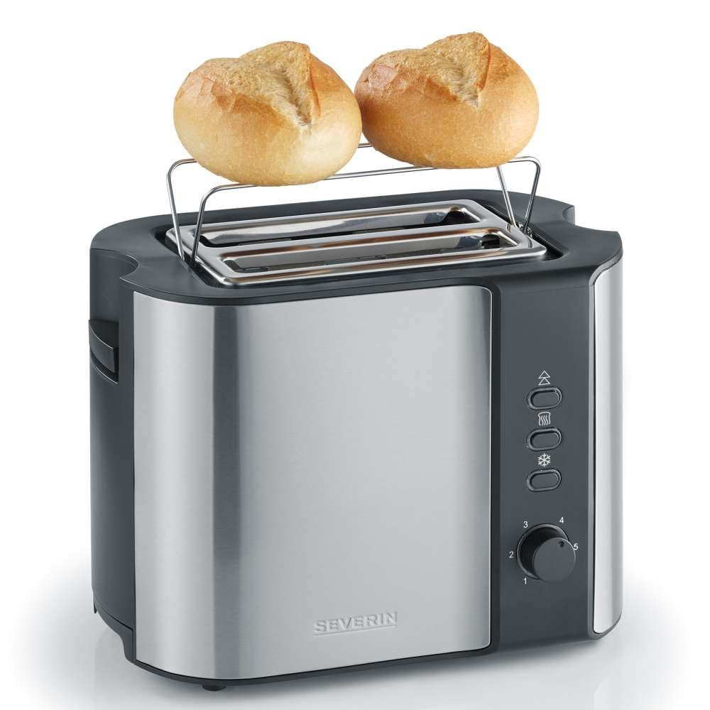 Tostadora Automática Severin At 2589 (Acero Inoxidable/Negro, 800 W, Para 2 Tostadas) 2589 2589
