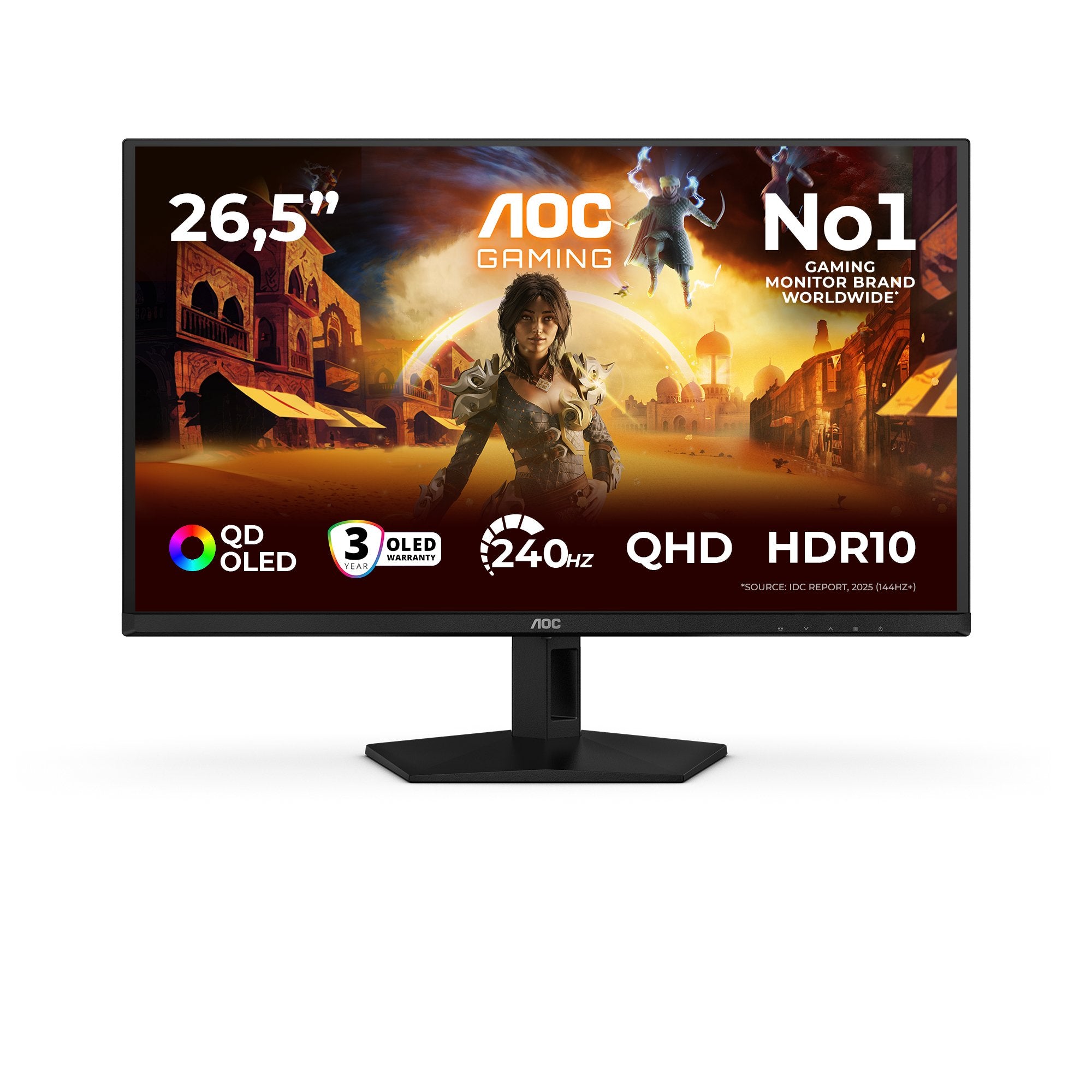 EAN 4038986183147 - AOC G4 Q27G41ZDF pantalla para PC 67,3 cm (26.5") 2560 x 1440 Pixeles Quad HD QD-OLED Negro, Rojo imagen 1