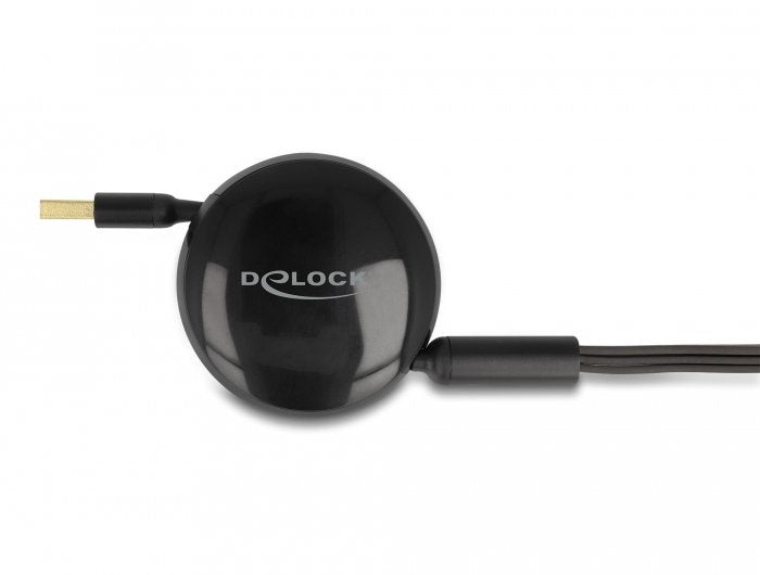 Delock 85359 Usb 3 In 1 Retractable Charging Cable For Micro Usb / 2 X Usb Type-C With Fast Charging Black