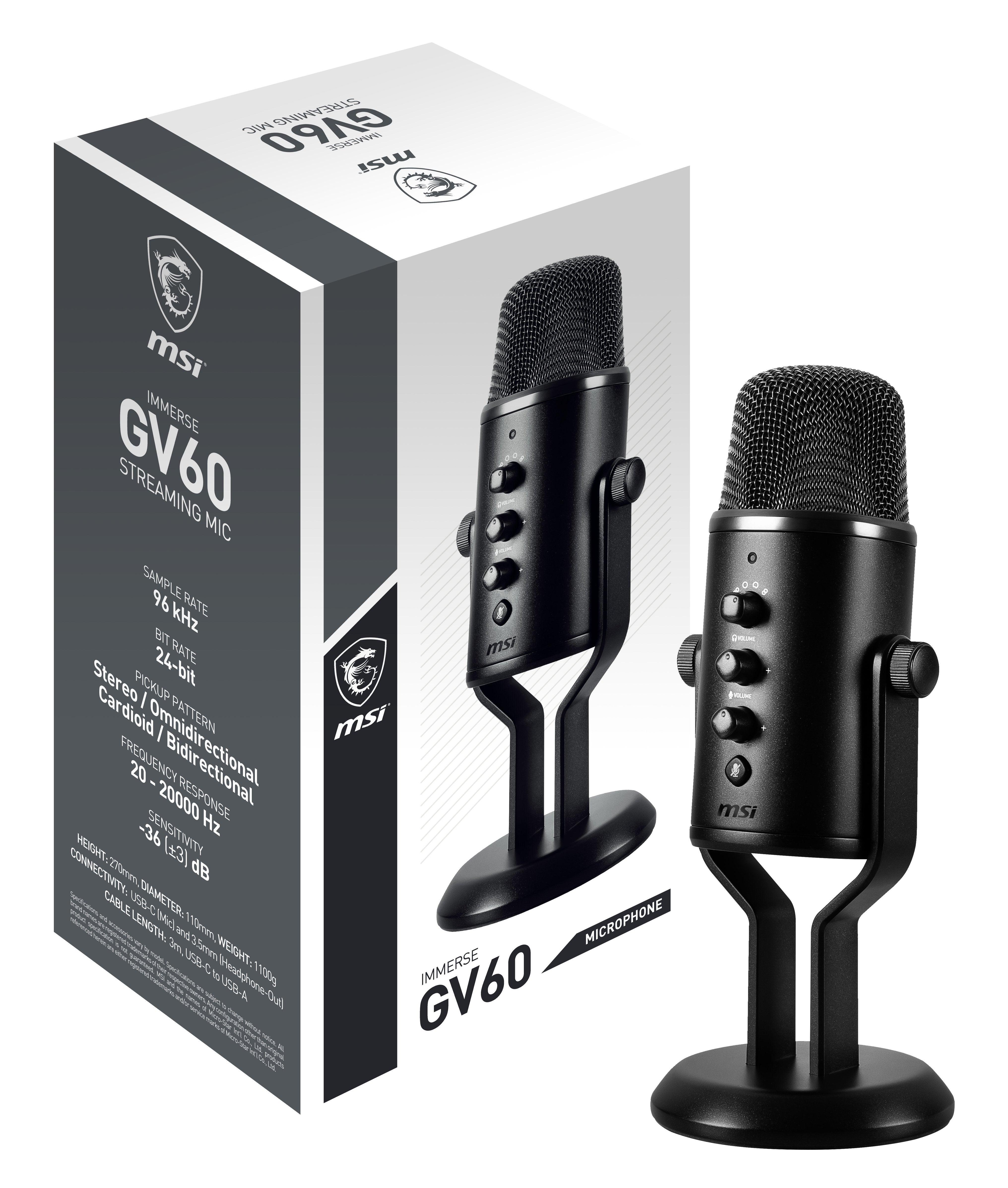 EAN 4719072875275 - MSI IMMERSE GV60 STREAMING MIC micrófono Negro Micrófono para videoconsola imagen 1