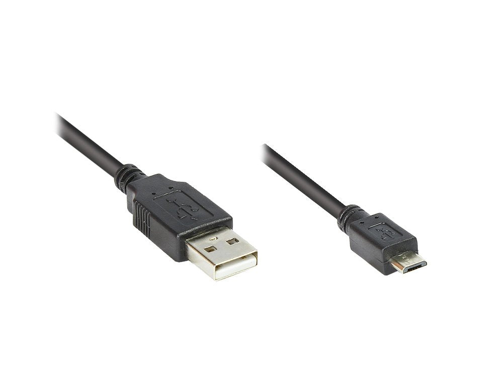 Cable Alcasa 2510-Mb01 Usb 1 M Usb 2.0 Usb A Micro-Usb B Negro