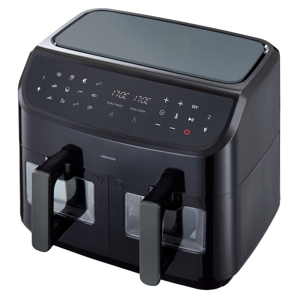 Freidora Medion Doppel Life P20 Md11760 Xxl (Negro, 2.600 Watt, 2 Körbe Je 4,35 Liter) 50077281