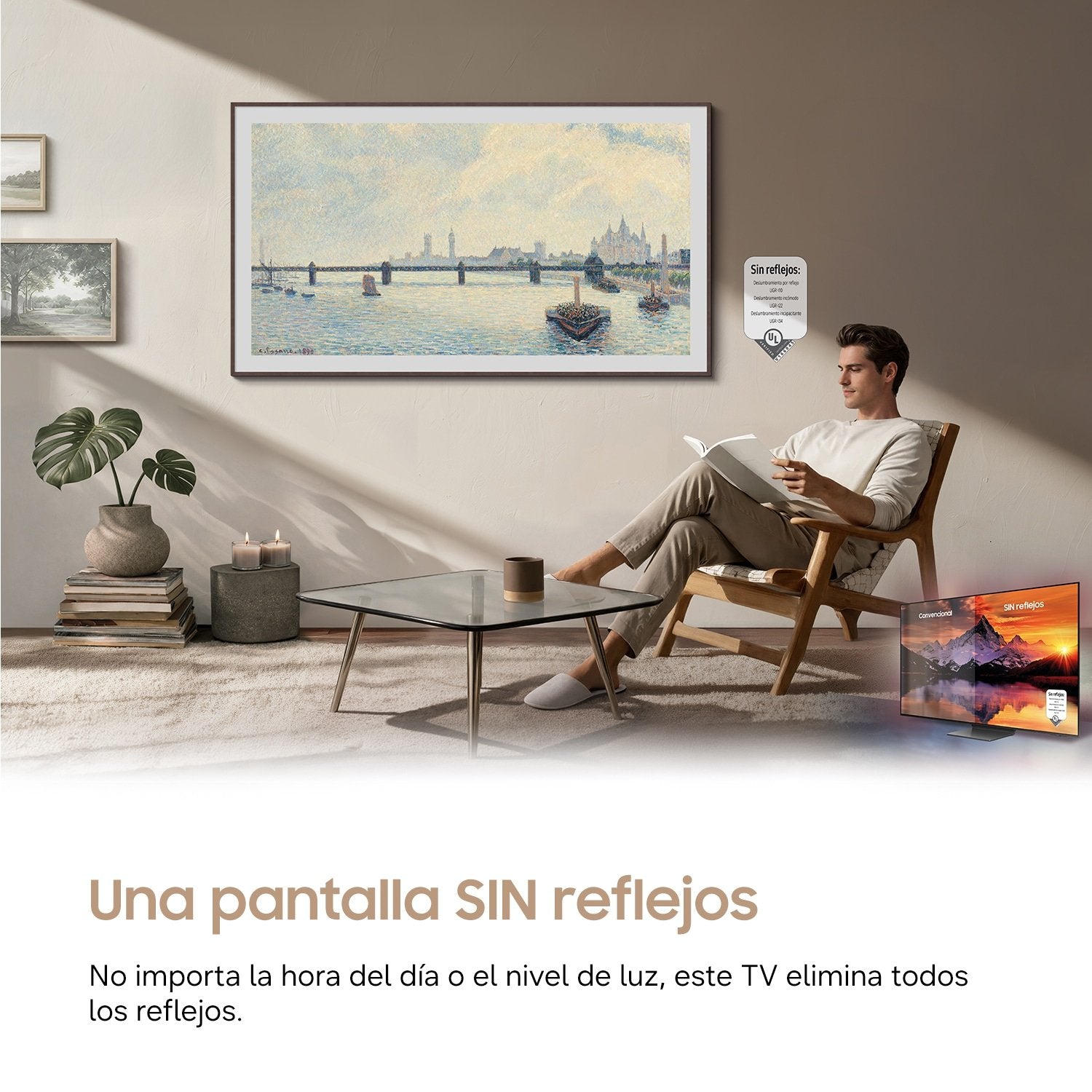 Televisor Samsung The Frame Tv 55" Ls03he 4k Sin Reflejos Vision Ai Smart Tv (2026)