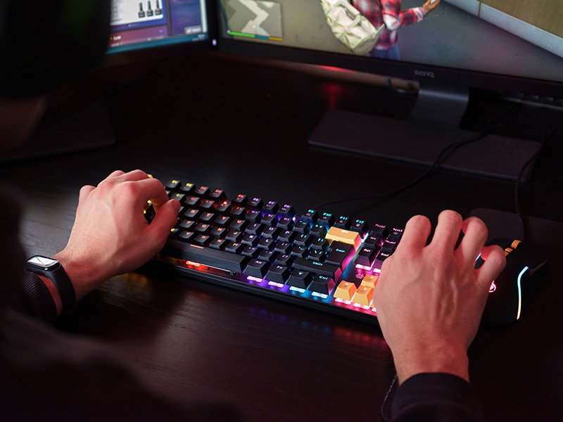 EAN 5907512873281 - Tracer HORNET 87 teclado Ratón incluido Juego USB QWERTY Inglés Negro, Amarillo imagen 8