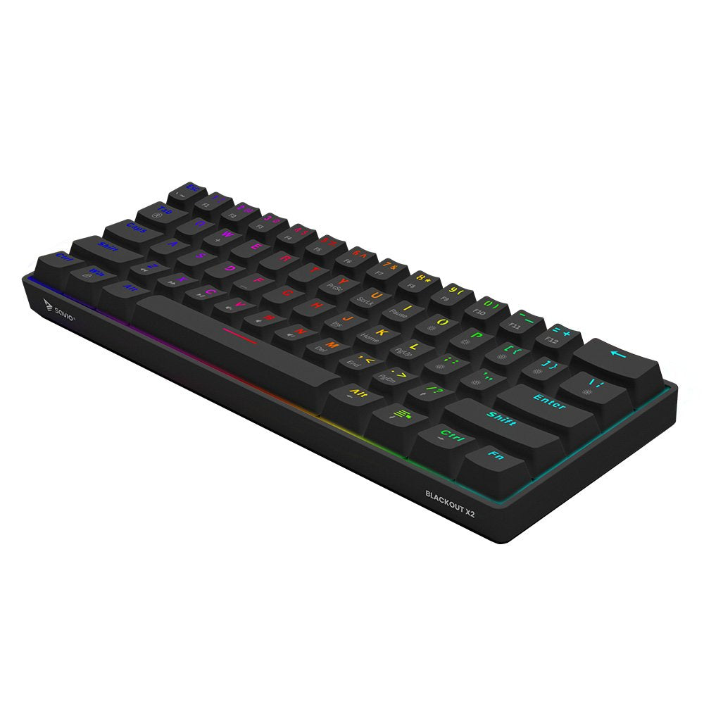 EAN 5901986049487 - Savio BLACKOUT X2 PEACH teclado Juego USB QWERTY Internacional de EE.UU. Negro imagen 3