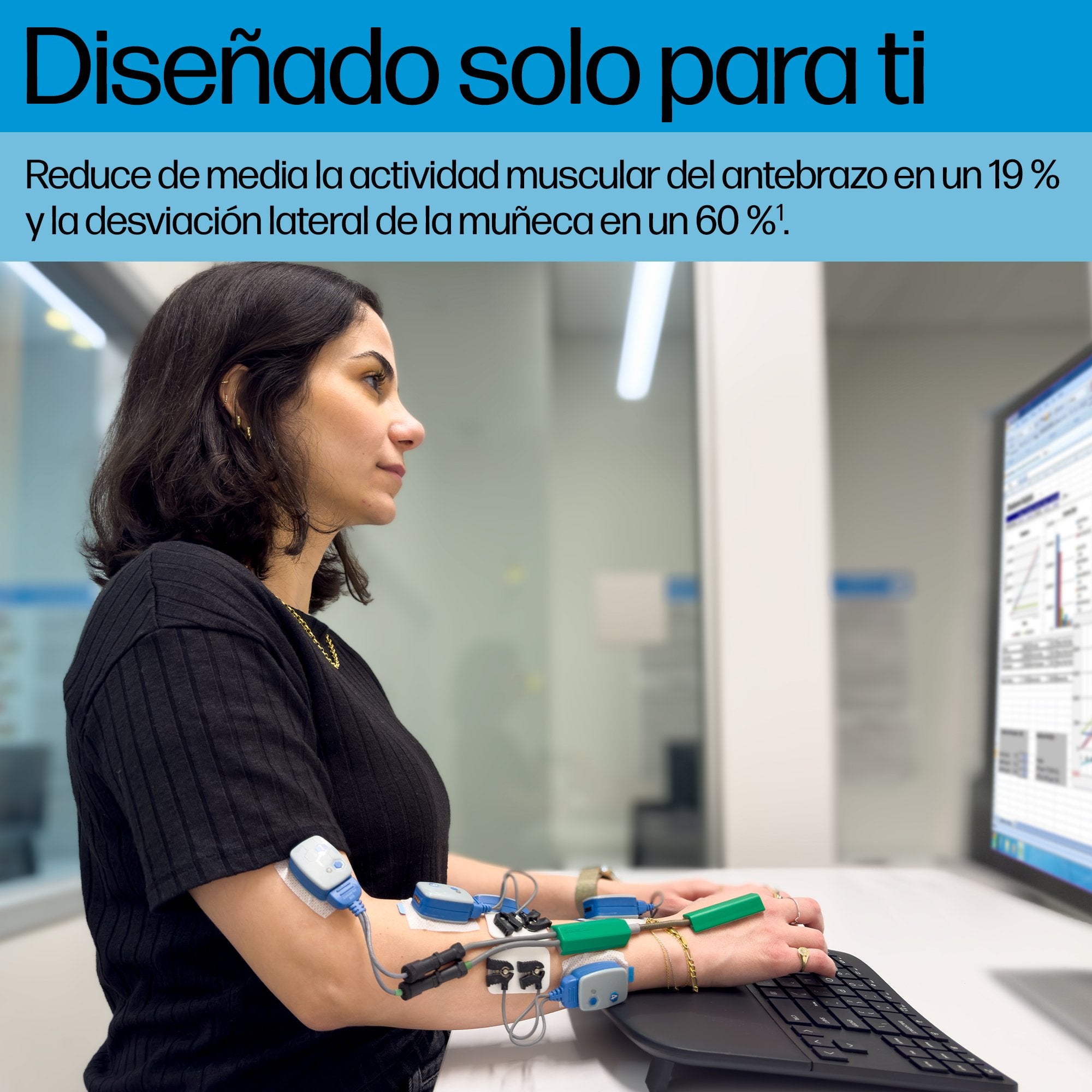 EAN 0197192179284 - HP 965 BLK Ergonomic Wireless Keyboard teclado Hogar RF Wireless + Bluetooth Negro imagen 6