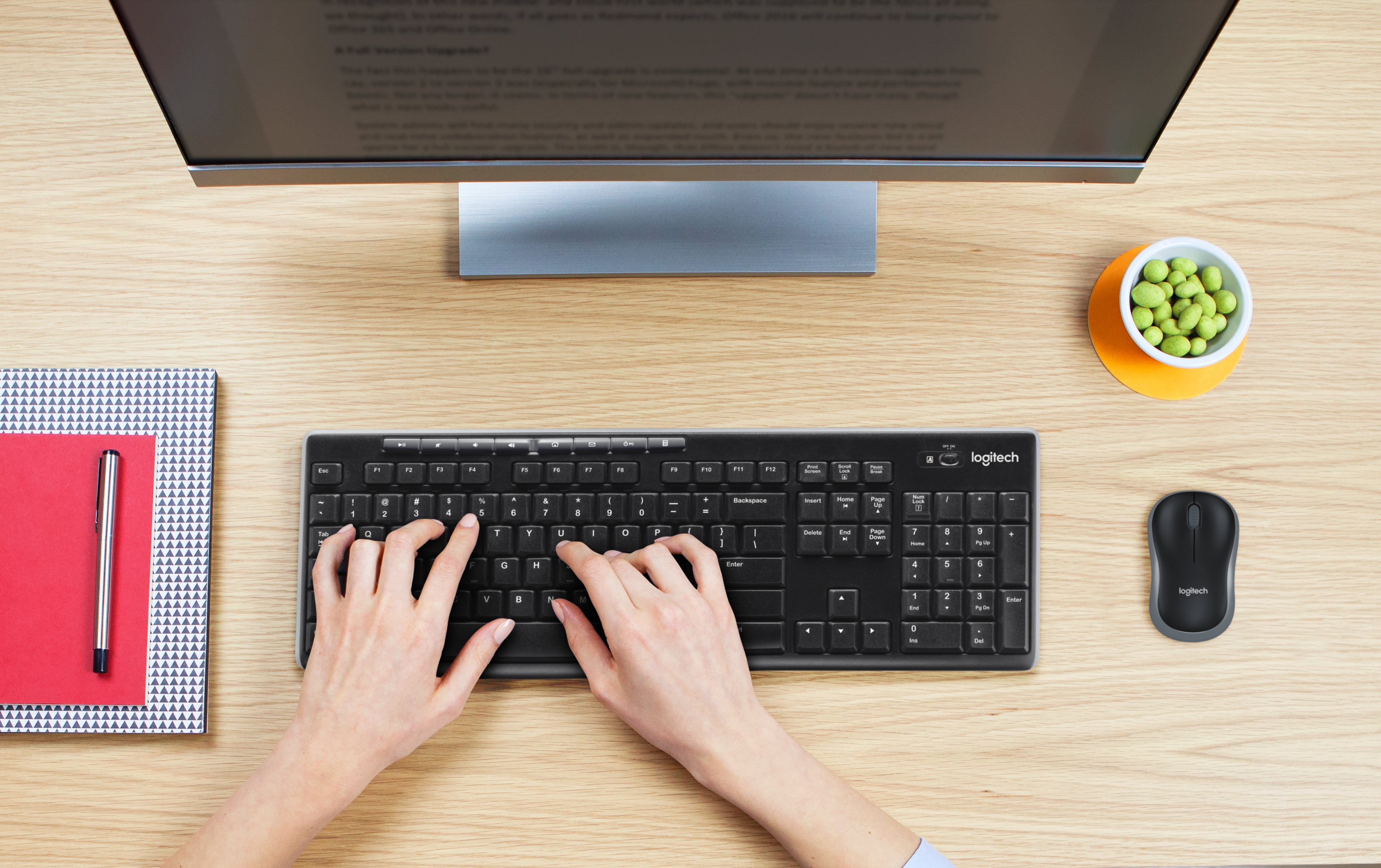 EAN 5099206039308 - Logitech 920-004524 teclado Ratón incluido Oficina RF inalámbrico AZERTY Belga Negro imagen 6