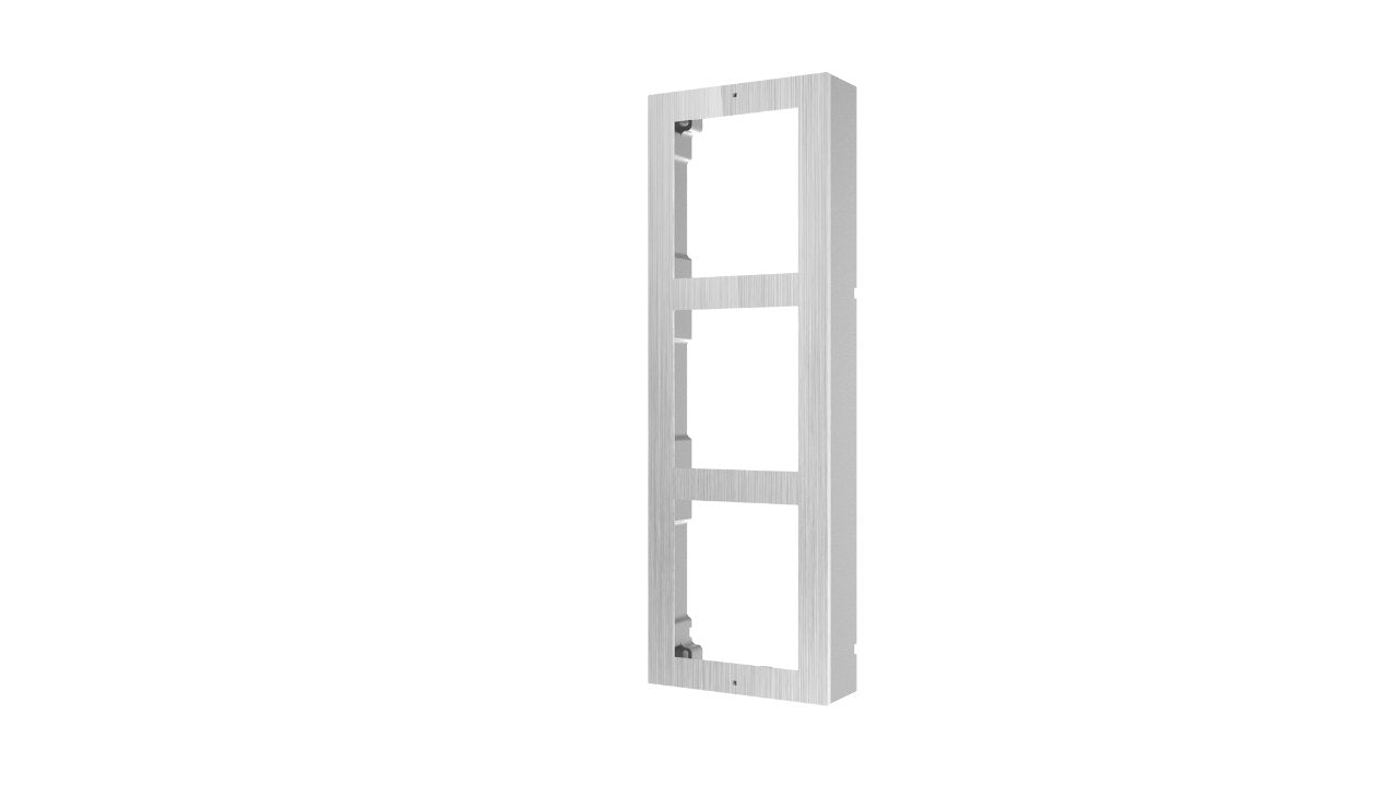 Caja De Registro Superficie Para 3 Módulos De Videoportero Hikvision Acabado En Acero Inoxidable