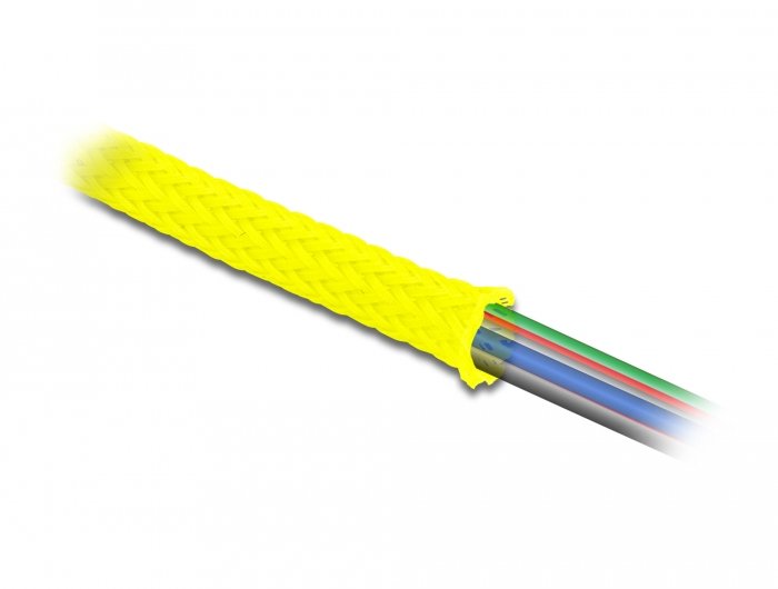 Delock Funda Trenzada Expandible 2 Mx 6 Mm Amarillo